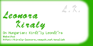 leonora kiraly business card